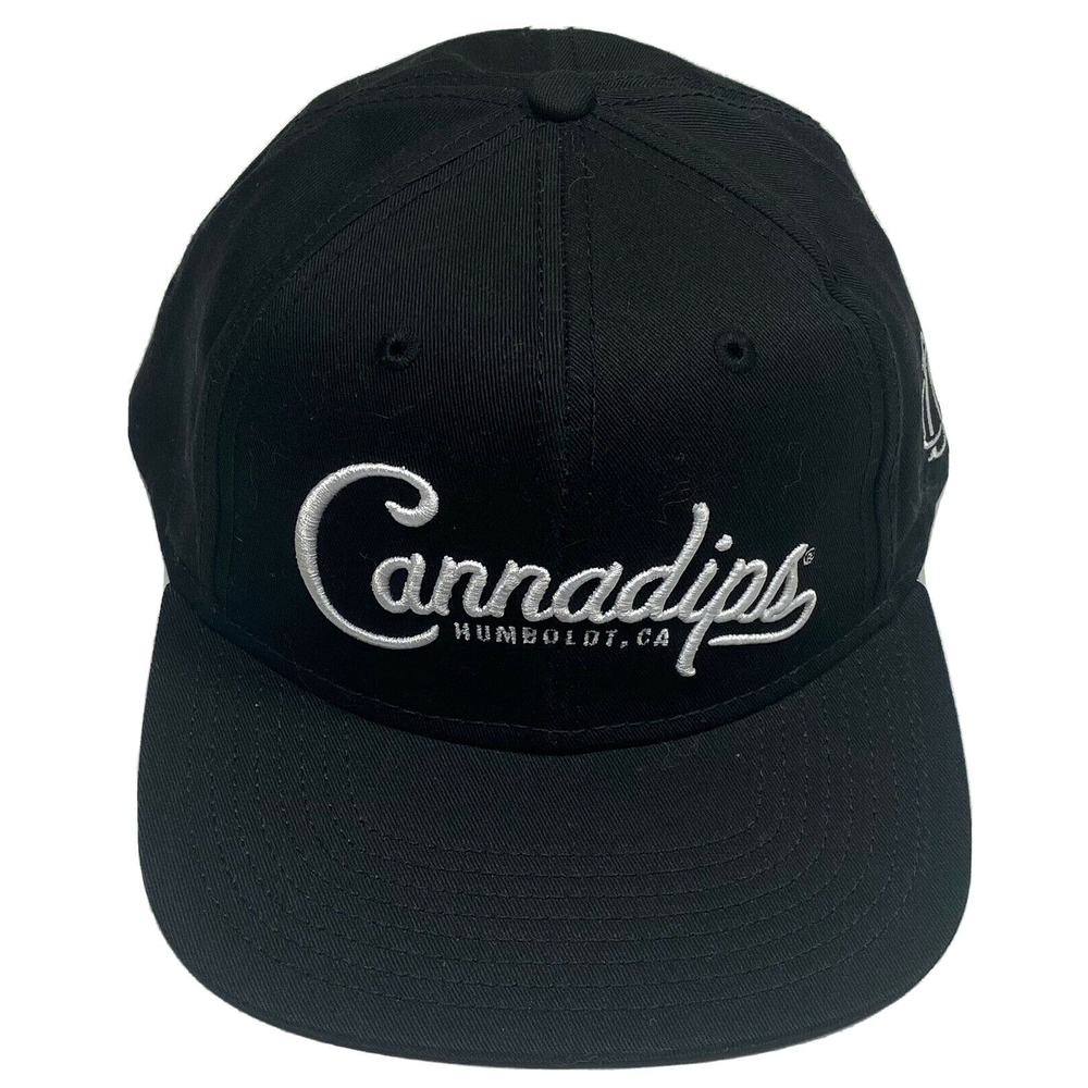 New Without Tags Cannadips Black/White Script Humboldt California Snapback Hat